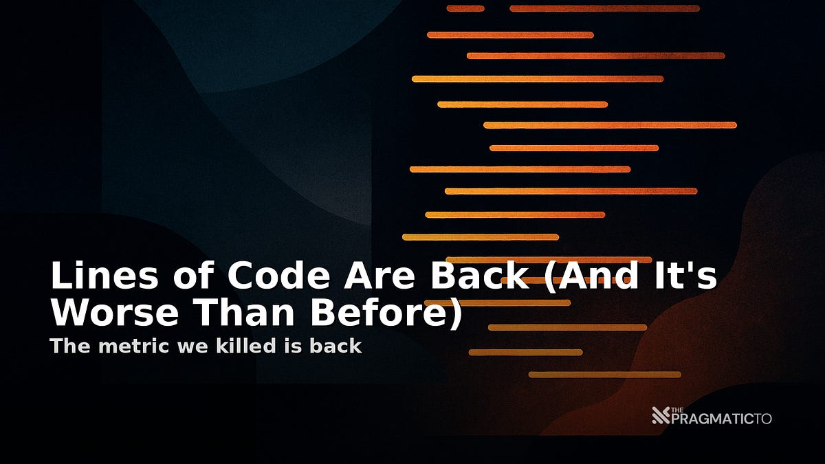 AI 코딩 도구와 코드 라인 수 측정의 문제점을 보여주는 이미지